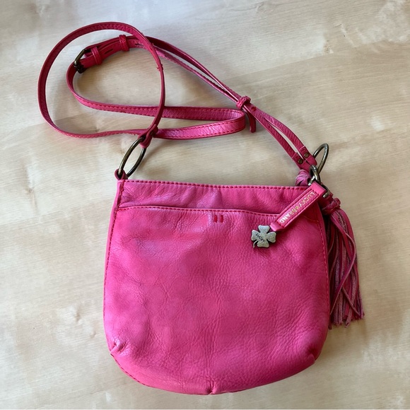 Lucky Brand Coral-Pink Leather Crossbody with Tassel - Picture 5 of 12